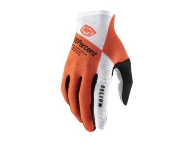 Rękawiczki 100% CELIUM, Fluo Pomarańczowy/Biały