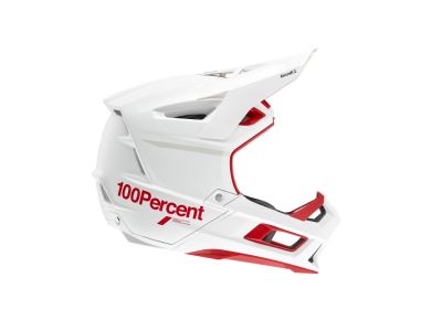 100 % AIRCRAFT 2 Helm, rot/weiß