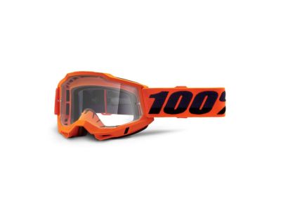 Okulary 100% ACCURI 2, pomarańczowe/przezroczyste soczewki