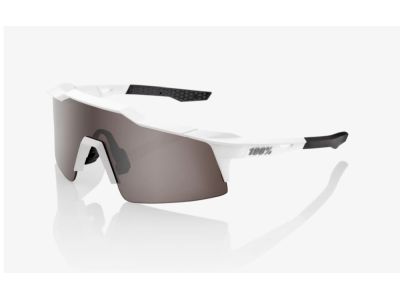 Okulary 100% SPEEDCRAFT SL, matowe białe/srebrne lustrzane soczewki HiPER