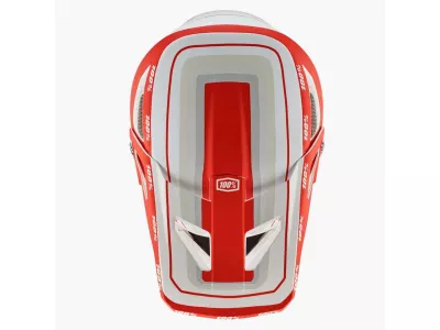 100% STATUS helmet, topenga red/white