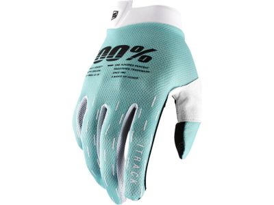 100% ITRACK gloves, Aqua