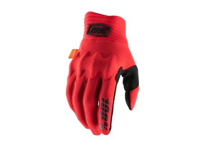 100% COGNITO D3O gloves, red/black