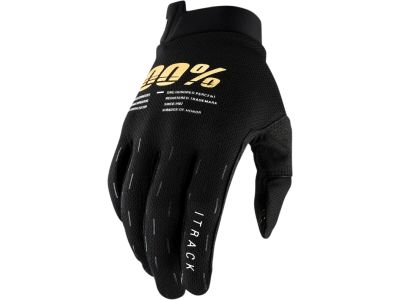 100% ITRACK rukavice, černá