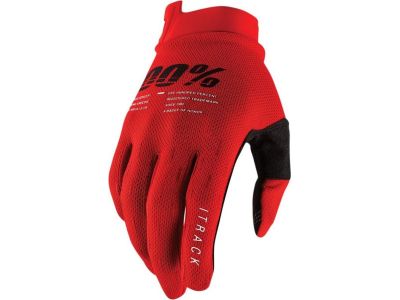 100% ITRACK gloves, red