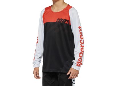 Tricou pentru copii 100% R-CORE, Negru/Roșu Racer