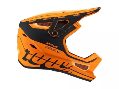 100% STATUS helmet, topenga orange/black