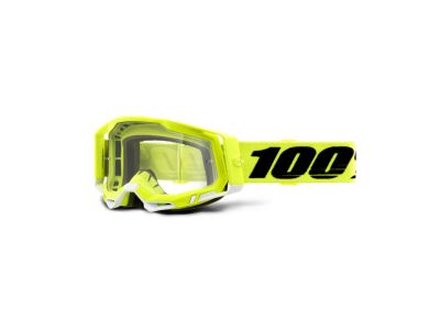 100% RACECRAFT 2 szemüveg, sárga/átlátszó lencse