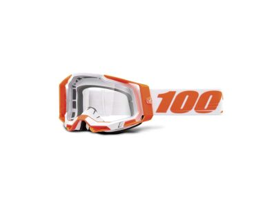 100% RACECRAFT 2 okuliare, Orange/Clear Lens