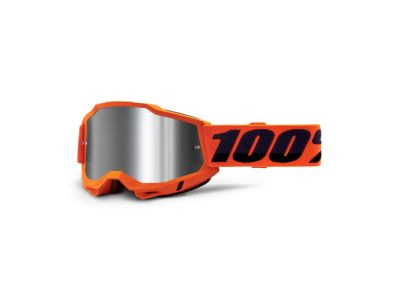 100 % ACCURI 2-Brille, Neon/Orange/Spiegelsilber-Blitzglas