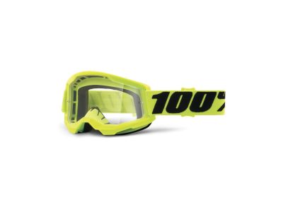 100% STRATA 2 okuliare, Fluo/Yellow/Clear Lens