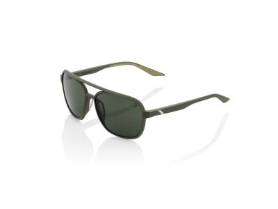Ochelari 100% KASIA, Soft Tact Army Green/Grey Green Lens