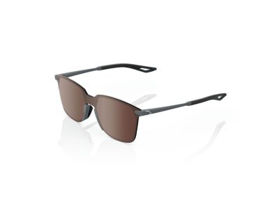 100% LEGERE SQUARE okulary, miękkie takt, chłodna szarość/HiPER karmazynowo-srebrne lustrzane soczewki