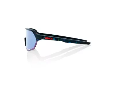 Ochelari 100% S2, lentile cu oglindă multistrat holografică neagră/hiper albastru