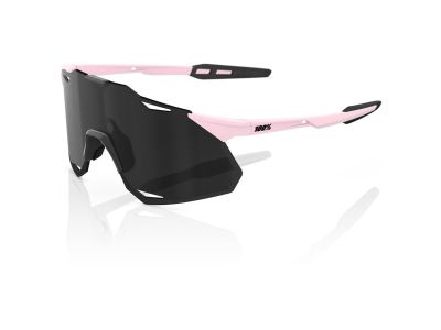 100 % Hypercraft XS-Brille, Soft-Touch-Wüstenpink/Schwarz verspiegelt