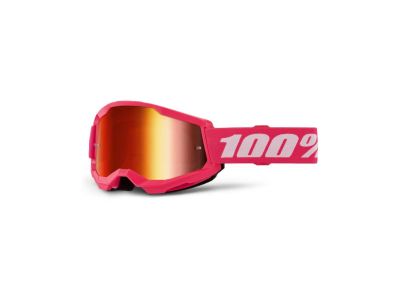 100% STRATA 2 okuliare, Pink/Mirror Red Lens