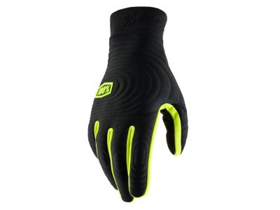 100% BRISKER XTREME rukavice, Black/Fluo Yellow