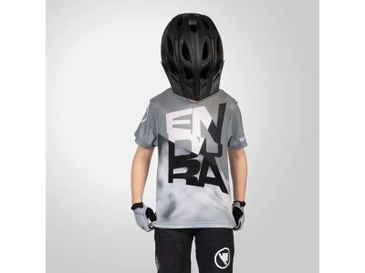 Koszulka rowerowa dziecięca Endura SingleTrack Core w kolorze szarym