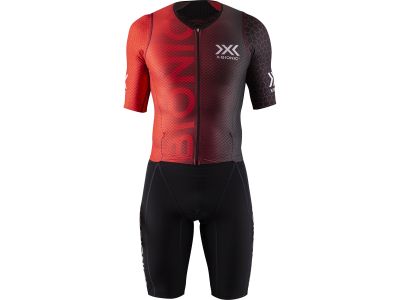 X-BIONIC DRAGONFLY TRISUIT 5G triatlon ruha, piros/fekete
