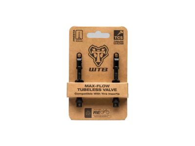 Vane fără tub WTB TCS AL Max-Flow, robinet cu bilă 44 mm, negru