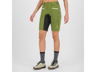 Pantaloni scurți de damă Karpos Ballistic Evo, verde cedru/negru