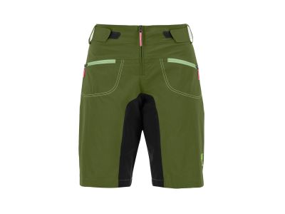 Pantaloni scurți de damă Karpos Ballistic Evo, verde cedru/negru