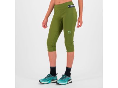 Pantaloni de dama Karpos Easyfrizz 3/4, verde cedru/albastru ombre