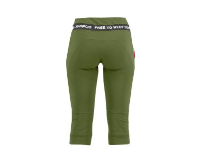 Pantaloni de dama Karpos Easyfrizz 3/4, verde cedru/albastru ombre