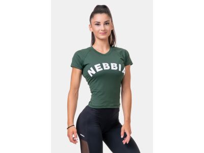 NEBBIA Classic HERO women&#39;s T-shirt, dark green