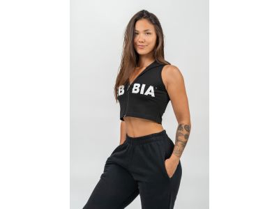 NEBBIA MUSCLE MOMMY women&amp;#39;s crop top without sleeves, black