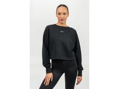 NEBBIA GYM SPIRIT women&amp;#39;s crop sweatshirt, black
