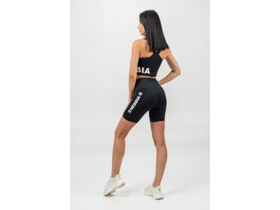 NEBBIA ICONIC 238 női kerékpár rövidnadrág magas derékkal, fekete