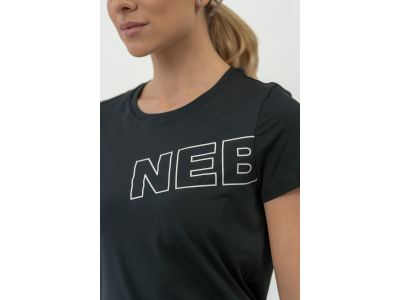 T-shirt damski NEBBIA FIT Activewear, czarny