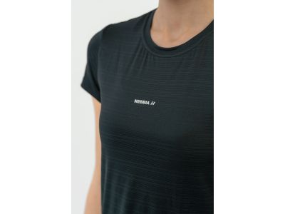 NEBBIA FIT Activewear Luftiges Damen-T-Shirt, schwarz