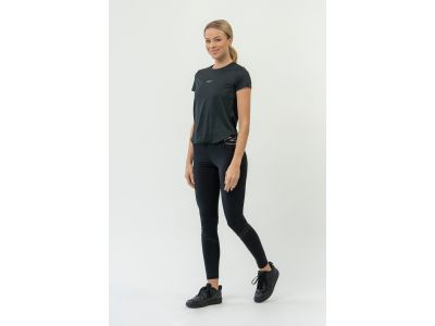 NEBBIA FIT Activewear Przewiewny damski T-shirt w kolorze czarnym