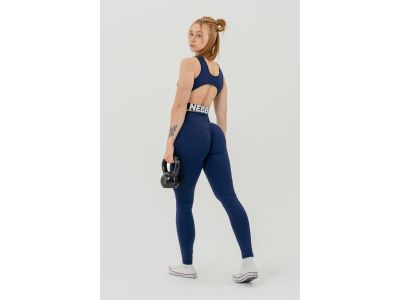 NEBBIA GLUTE CHECK women&#39;s leggings, dark blue