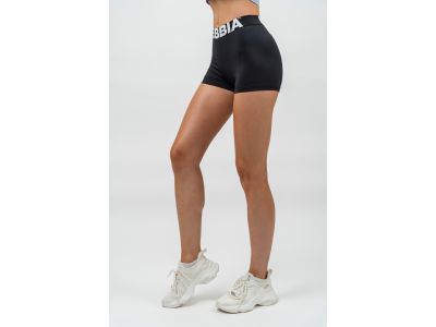 NEBBIA GLUTE PUMP 240 Fitness női rövidnadrág magas derékkal, fekete
