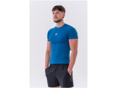NEBBIA 324 slim-fit tričko, modrá