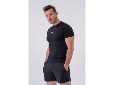 NEBBIA 324 funkčné Slim-fit tričko, čierna
