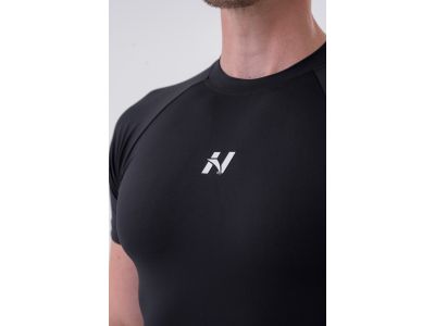 Funkcjonalna koszulka typu slim-fit NEBBIA 324 w kolorze czarnym