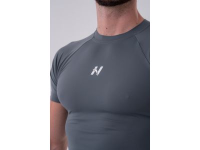 Funkcjonalna koszulka typu slim-fit NEBBIA 324 w kolorze szarym