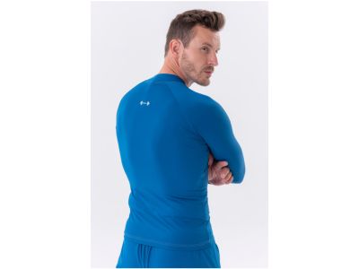 NEBBIA Active Funktions-T-Shirt mit langen Ärmeln, blau
