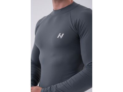 NEBBIA Active functional T-shirt with long sleeves, gray