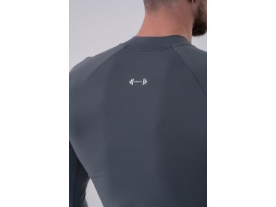 NEBBIA Active Funktions-T-Shirt mit langen Ärmeln, grau