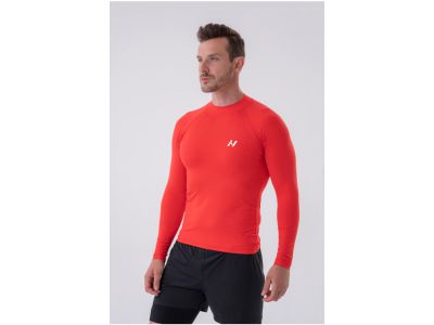 NEBBIA Active funkčné tričko s dlhým rukávom, červená