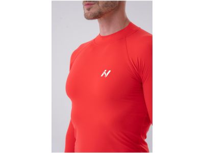 Tricou funcțional NEBBIA Active cu mâneci lungi, roșu