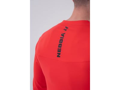 Tricou funcțional NEBBIA Layer Up cu mâneci lungi, roșu