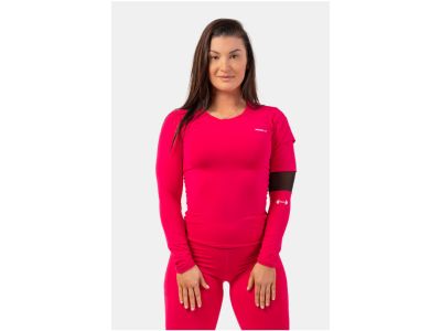 NEBBIA Smart Pocket functional T-shirt with long sleeves, pink