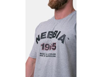 NEBBIA Golden Era triko, světle šedá