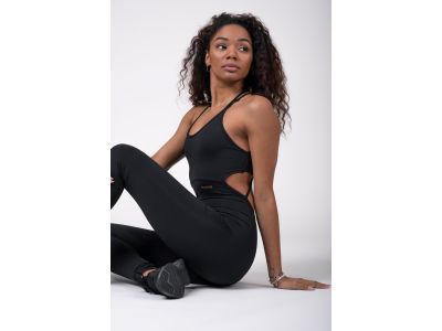 NEBBIA INTENSE Goldener Damen-Overall, schwarz